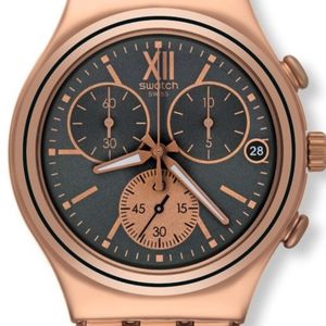 Men's Swatch Masterglass YCG412G Rose Gold Watch